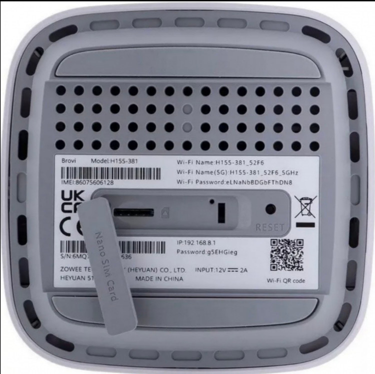 مودم Huawei H155-381 نمای پشت - هلدینگ حلاج